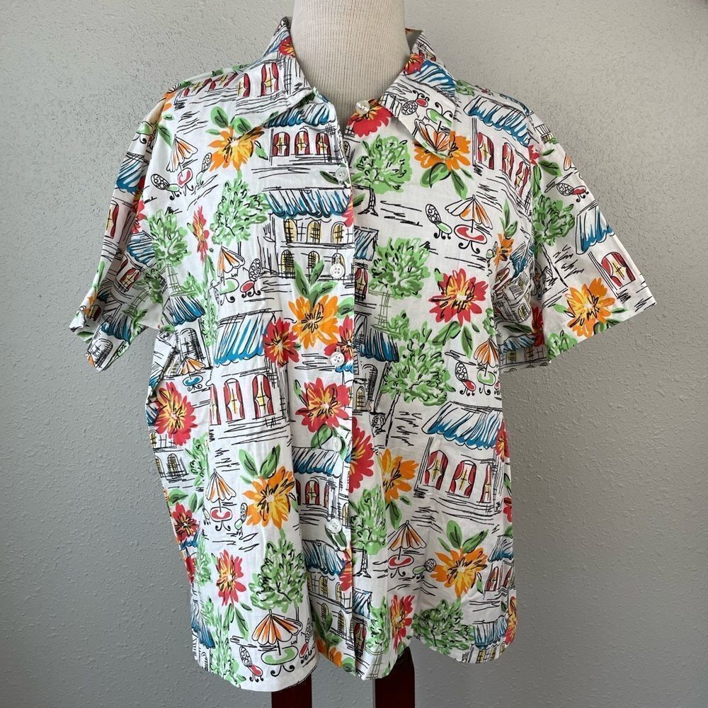 Shenanigans Button Down Shirt Size M EUC